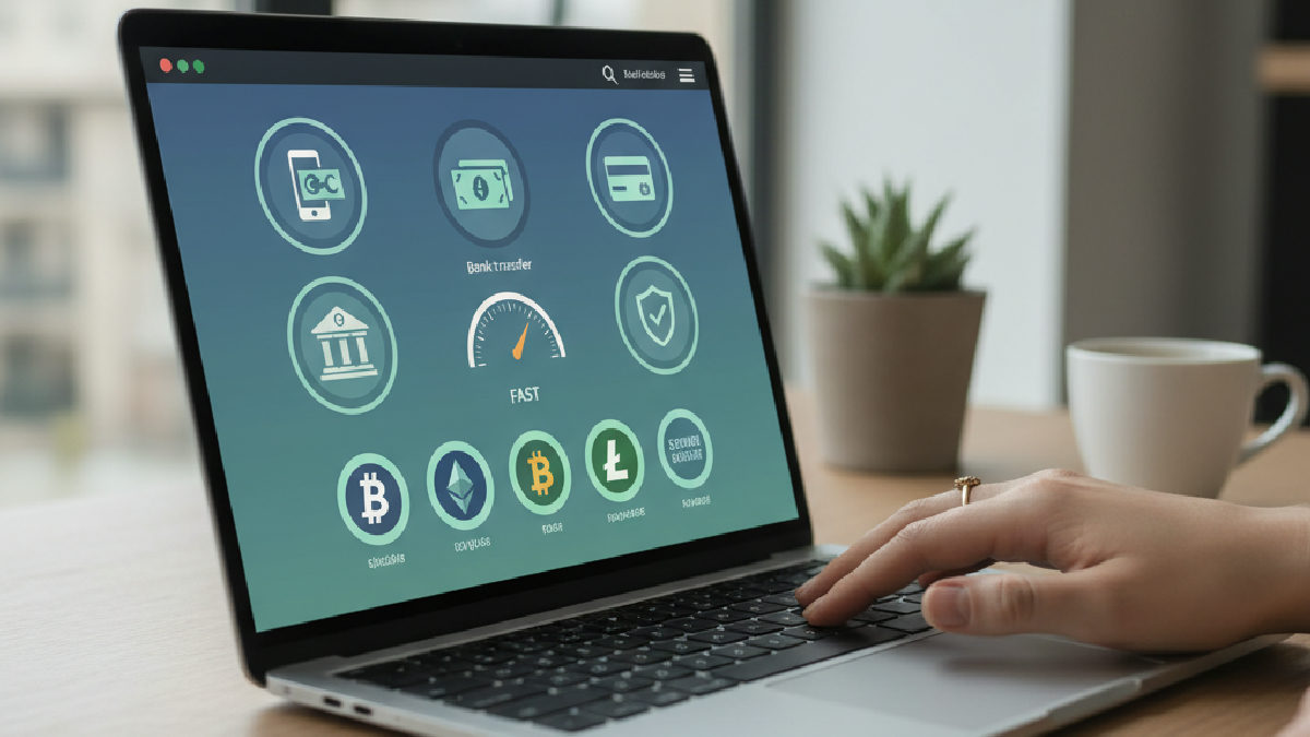 Güvenli ödeme yöntemlerini gösteren online bahis sitesi ekranı